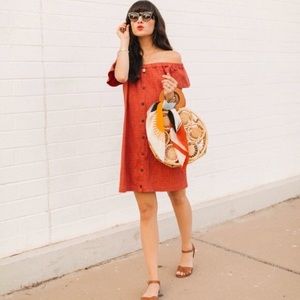 Madewell Texture & Thread Off-The-Shoulder Dress